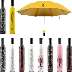 HASHONE Foldable Bottle Umbrella - Unisex Windproof Rain Protection Folding Portable Umbrella with Bottle Cover (Multicolor)