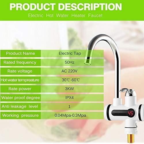 Faucet Water Heater-Instant Water Heater Electric Faucet Kitchen/Bathroom Hot Water Heating Tap Tankless