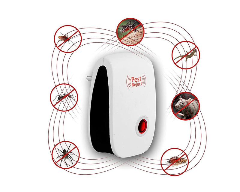 Pack Of 2 Mosquito Killer - Ultrasonic Pest Repeller For Rat, Mice, Cockroach, Insects, Ants, Mosquito Reject