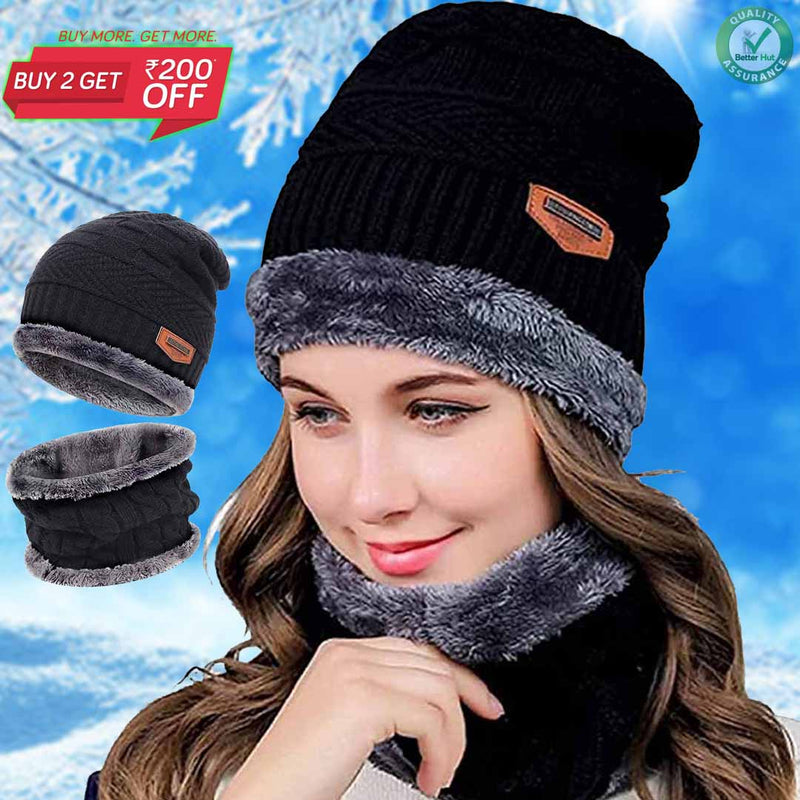 Better Hut Itching Free Head and Neck Warmer Set - Unisex