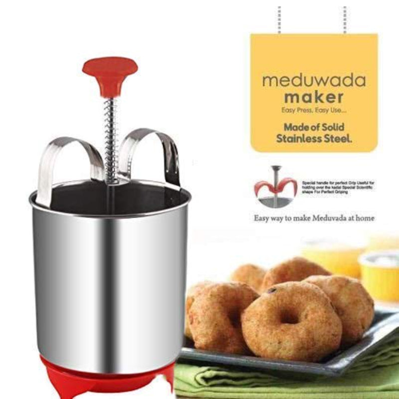 HASHONE Kitchen Appliances - Medu WADA Vada Donut Maker Dispenser, Stainless Steel