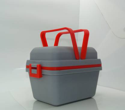 Lunch Box Set 2 Compartment Tiffin with Handle & Push Lock Plastic Tiffin Box 2 Containers Lunch Box  (1000 ml, Thermoware)