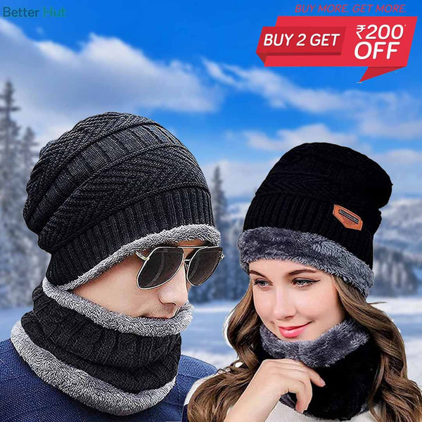 Better Hut Itching Free Head and Neck Warmer Set - Unisex